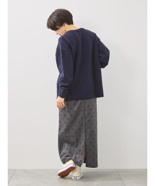 SM2（エスエムツー）の「ロゴ刺繍ニットプルオーバー（ニット/セーター・レディース・グレー/レッド/ベージュ/ネイビー/ミント・F）」の14枚目の写真