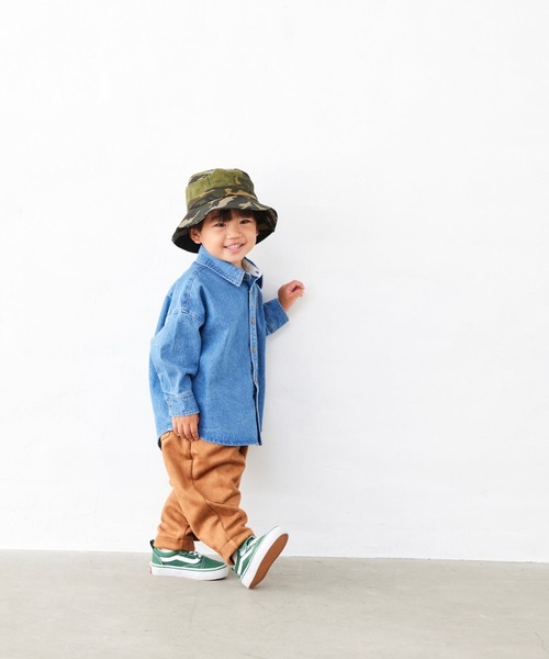 Fluffy BROTHERS（フラッフィーブラザーズ）の「長袖シャツ（シャツ/ブラウス・キッズ・ブラウン系カモフラージュ/ブルーグレー・110/120/130/140/150/90/100）」の8枚目の写真