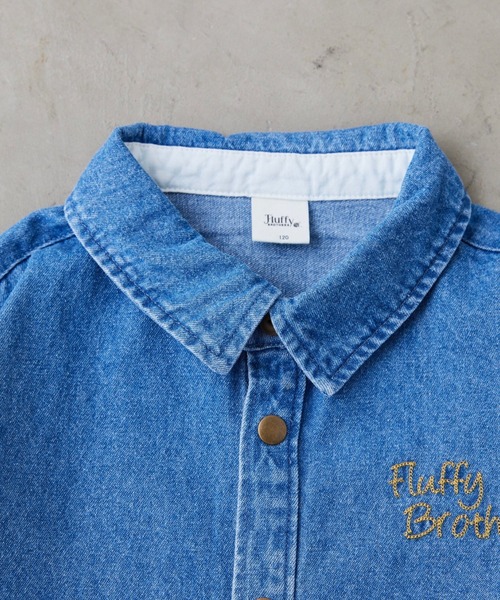 Fluffy BROTHERS（フラッフィーブラザーズ）の「長袖シャツ（シャツ/ブラウス・キッズ・ブラウン系カモフラージュ/ブルーグレー・110/120/130/140/150/90/100）」の15枚目の写真