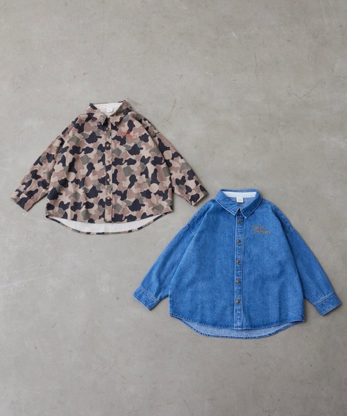 Fluffy BROTHERS（フラッフィーブラザーズ）の「長袖シャツ（シャツ/ブラウス・キッズ・ブラウン系カモフラージュ/ブルーグレー・110/120/130/140/150/90/100）」の13枚目の写真
