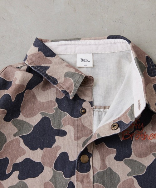 Fluffy BROTHERS（フラッフィーブラザーズ）の「長袖シャツ（シャツ/ブラウス・キッズ・ブラウン系カモフラージュ/ブルーグレー・110/120/130/140/150/90/100）」の22枚目の写真