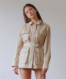 MODERNABLE（モダンエイブル）の「ユーティリティウォッシングハーフジャケット - ベージュ（ミリタリージャケット）」