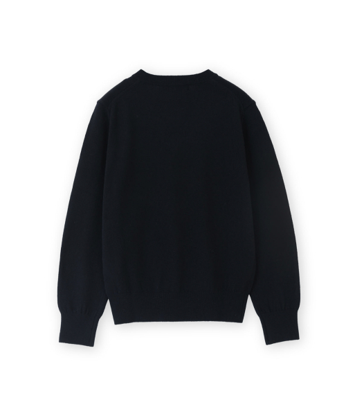 BROWNYARD(ブラウンヤード)の「W エクストラスーパーファインVネックニット、ブラック(ニット/セーター・メンズ・その他・1/2)」の2枚目の写真