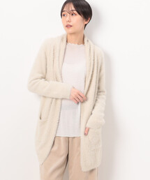 Gabardine K.T（ギャバジンケーティー）の「〔 +サイズ 〕 フェザーヤーン ガウンパーカ（カーディガン/ボレロ）」