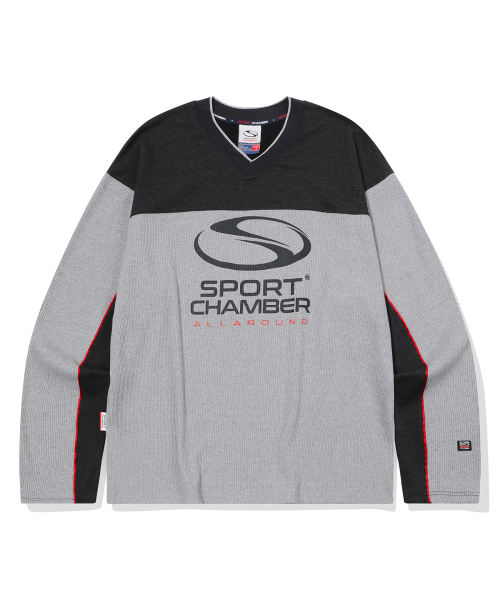 SPORT CHAMBER(スポーツチャンバー)の「SCブロックシンボルTシャツ(チャコール)(Tシャツ/カットソー・レディース・その他・2/3)」の1枚目の写真