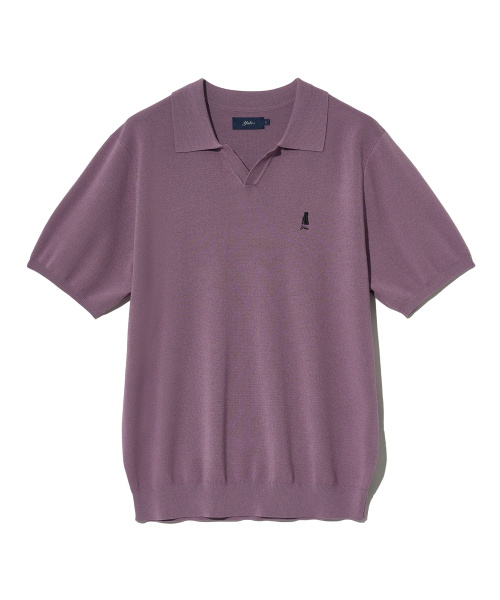 YALE(イェール)の「コンフォートクールスリットネックポロニットヴィンテージパープル(Tシャツ/カットソー・レディース・その他・LARGE/MEDIUM/SMALL/X-LARGE)」の3枚目の写真