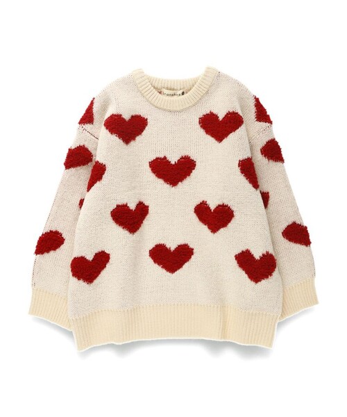 BRANSHES（ブランシェス）の「【マシンウォッシャブル】総柄ジャガードニット（ニット/セーター・キッズ・アイボリー/ブラック・S/M/L/XL）」の3枚目の写真