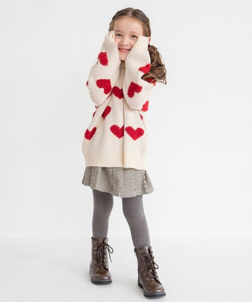 BRANSHES（ブランシェス）の「【マシンウォッシャブル】総柄ジャガードニット（ニット/セーター・キッズ・アイボリー/ブラック・S/M/L/XL）」の6枚目の写真