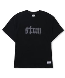 ブルーSTGM セミオーバーサイズ Tシャツ ブラック