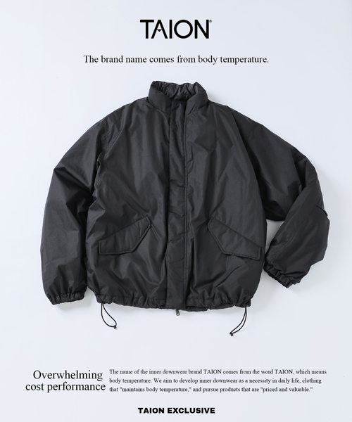 TAION タイオン 別注 リバーシブル ショートモッズ ダウンブルゾン Ｌ TAION / タイオン 別注 リバーシブル ショートモッズ ダウンブルゾン