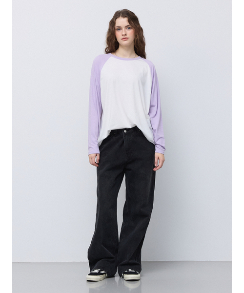 RMRN(アルエームアルエヌ)の「TWO BUTTON WIDE DENIM(デニムパンツ・レディース・ブラック・FREE)」の2枚目の写真