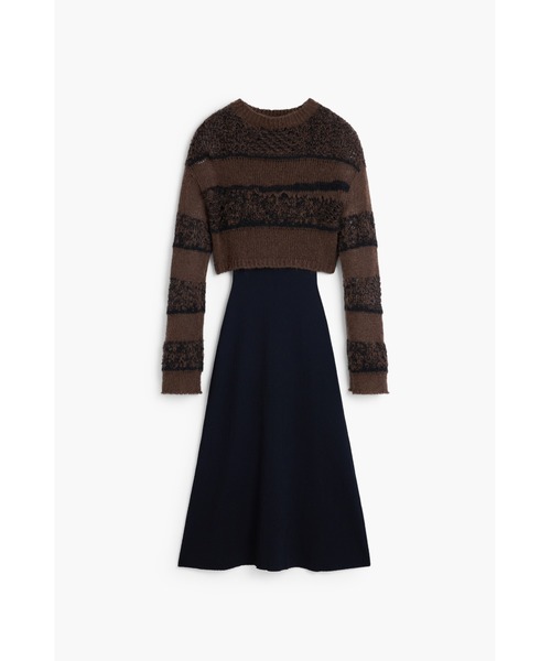 Desigual デグシアル 長袖 Sサイズ ハイネック ロングワンピース Desigual（デシグアル）の「長袖ニットワンピース（ワンピース）」 - WEAR