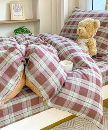 pyornim（ピョルニム）の「【26年春夏新作】チェック柄 ベットカバー3点セット（寝具）」