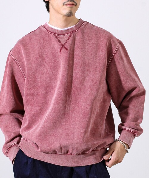 GLOSTER(グロスター)の「【雪の色ムラ】カラフルスノーパウダー裏起毛スウェット(スウェット・メンズ・ブラック/イエロー/レッド/グリーン・L/M/S)」の4枚目の写真