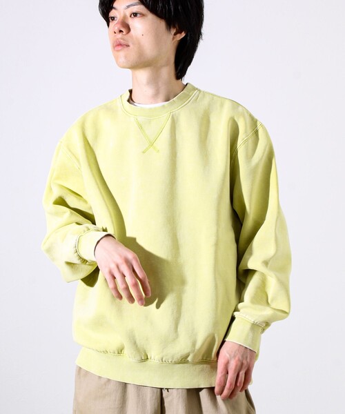 GLOSTER(グロスター)の「【雪の色ムラ】カラフルスノーパウダー裏起毛スウェット(スウェット・メンズ・ブラック/イエロー/レッド/グリーン・L/M/S)」の18枚目の写真