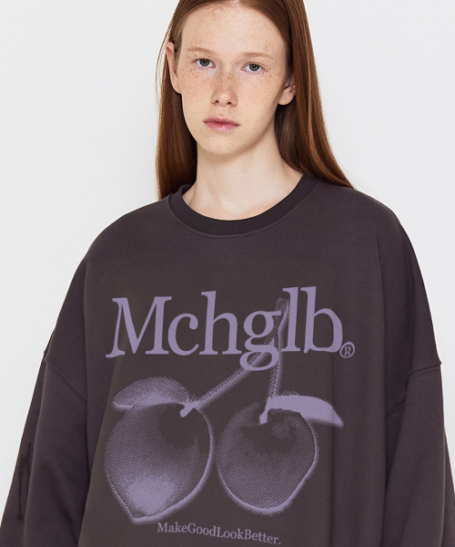 MATCHGLOBE（マッチグローブ）の「トゥワイス ピーチ スウェットシャツ（ダークグレー）（スウェット・レディース・その他・FREE）」の3枚目の写真
