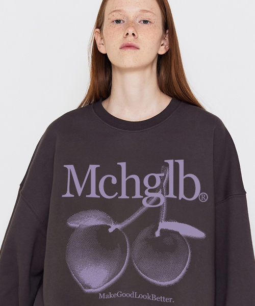 MATCHGLOBE（マッチグローブ）の「トゥワイス ピーチ スウェットシャツ（ダークグレー）（スウェット・レディース・その他・FREE）」の4枚目の写真