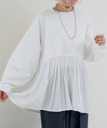 refinedworks | 【refinedworks】 立体シルエット が魅力の ランタン スリーブ プルオーバー(Tシャツ/カットソー)