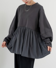 refinedworks | 【refinedworks】 立体シルエット が魅力の ランタン スリーブ プルオーバー(Tシャツ/カットソー)