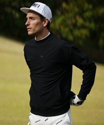 DIVINER GOLF（ディバイナー ゴルフ）の「【DIVINER GOLF】シャカモックネックプルオーバー メンズ ゴルフウェア 長袖 ストレッチ ロンT ホワイト ブラック 春服 冬服（Tシャツ/カットソー）」