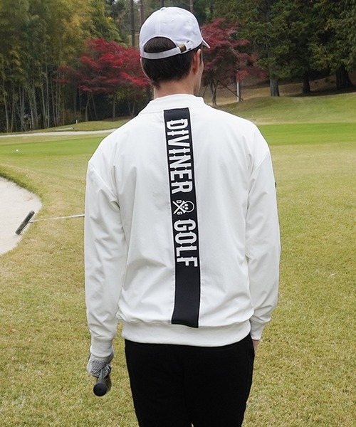 DIVINER GOLF(ディバイナー ゴルフ)の「【DIVINER GOLF】シャカモックネックプルオーバー メンズ ゴルフウェア 長袖 ストレッチ ロンT ホワイト ブラック 春服 冬服(Tシャツ/カットソー・メンズ・チャコール/ブラック/ホワイト・XXL/XL/L/M)」の15枚目の写真