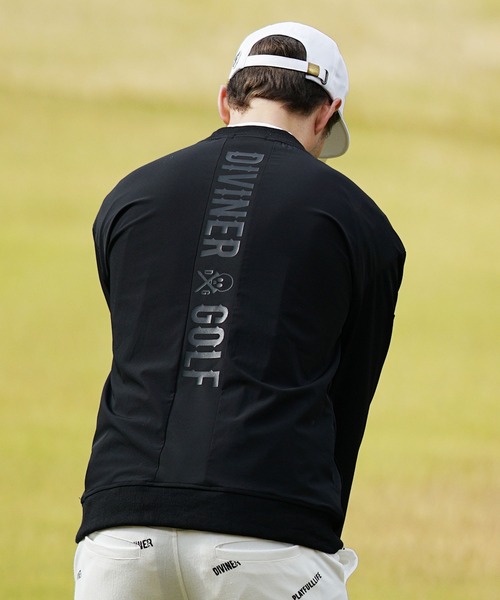DIVINER GOLF(ディバイナー ゴルフ)の「【DIVINER GOLF】シャカモックネックプルオーバー メンズ ゴルフウェア 長袖 ストレッチ ロンT ホワイト ブラック 春服 冬服(Tシャツ/カットソー・メンズ・チャコール/ブラック/ホワイト・XXL/XL/L/M)」の19枚目の写真