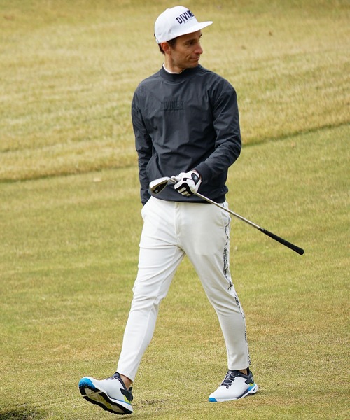 DIVINER GOLF(ディバイナー ゴルフ)の「【DIVINER GOLF】シャカモックネックプルオーバー メンズ ゴルフウェア 長袖 ストレッチ ロンT ホワイト ブラック 春服 冬服(Tシャツ/カットソー・メンズ・チャコール/ブラック/ホワイト・XXL/XL/L/M)」の4枚目の写真