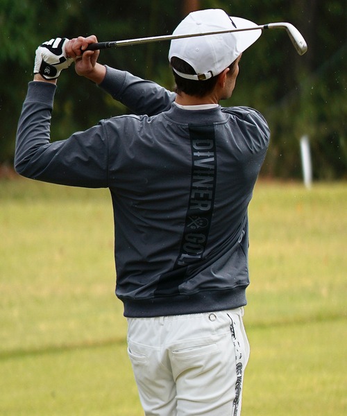 DIVINER GOLF(ディバイナー ゴルフ)の「【DIVINER GOLF】シャカモックネックプルオーバー メンズ ゴルフウェア 長袖 ストレッチ ロンT ホワイト ブラック 春服 冬服(Tシャツ/カットソー・メンズ・チャコール/ブラック/ホワイト・XXL/XL/L/M)」の5枚目の写真