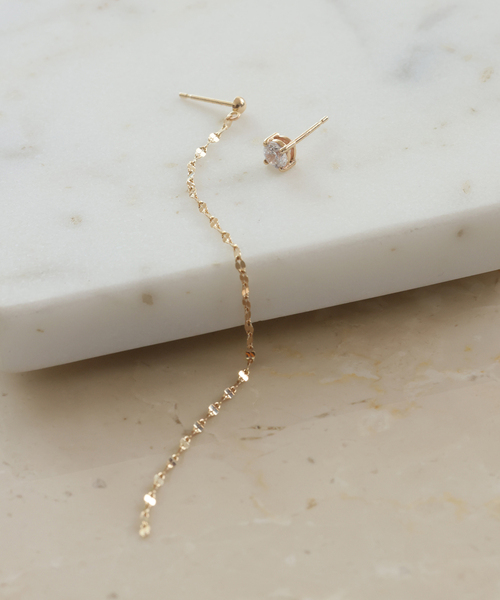 SLOBE エクレアチェーンピアス　10K WEB/一部店舗限定》SLOBE エクレアチェーンピアス（ピアス（両耳用