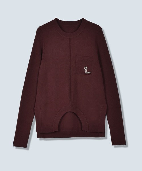 OMMO(オーエムエムオー)の「CIRCLE CUT CREW NECK KT TOP(ニット/セーター・レディース・ブルー/グレー/ブラック/ピンク/ボルドー/ホワイト・F)」の6枚目の写真