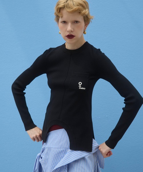 OMMO(オーエムエムオー)の「CIRCLE CUT CREW NECK KT TOP(ニット/セーター・レディース・ブルー/グレー/ブラック/ピンク/ボルドー/ホワイト・F)」の13枚目の写真