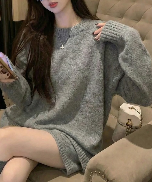 cammie(キャミー)の「リブニットトップスセットアップ(アンサンブル・レディース・ホワイト/ブラック/グレー・F)」の17枚目の写真