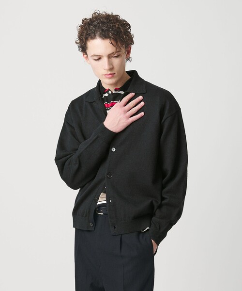 BEAUTY&YOUTH UNITED ARROWS(ビューティーアンドユースユナイテッドアローズ)の「ハイブリッド リネン ポロカラー ジャケット ウォッシャブル(カーディガン/ボレロ・メンズ・ブラウン/ブラック・S/M/L/XL)」の18枚目の写真