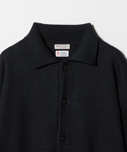 BEAUTY&YOUTH UNITED ARROWS(ビューティーアンドユースユナイテッドアローズ)の「ハイブリッド リネン ポロカラー ジャケット ウォッシャブル(カーディガン/ボレロ・メンズ・ブラウン/ブラック・S/M/L/XL)」の7枚目の写真