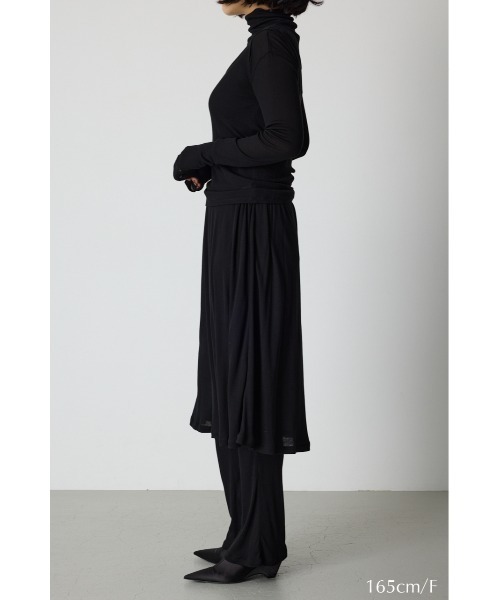 RIM.ARK（リムアーク）の「Fluffy touch jersey set tops フラフィータッチジャージーセットトップス（Tシャツ/カットソー・レディース・チャコールグレー/ブラック・FREE）」の15枚目の写真