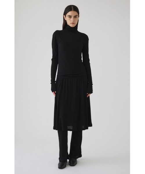 RIM.ARK（リムアーク）の「Fluffy touch jersey set tops フラフィータッチジャージーセットトップス（Tシャツ/カットソー・レディース・チャコールグレー/ブラック・FREE）」の4枚目の写真