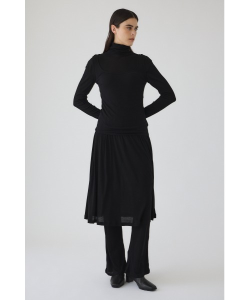 RIM.ARK（リムアーク）の「Fluffy touch jersey set tops フラフィータッチジャージーセットトップス（Tシャツ/カットソー・レディース・チャコールグレー/ブラック・FREE）」の5枚目の写真