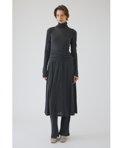 RIM.ARK（リムアーク）の「Fluffy touch jersey set tops フラフィータッチジャージーセットトップス（Tシャツ/カットソー・レディース・チャコールグレー/ブラック・FREE）」の17枚目の写真