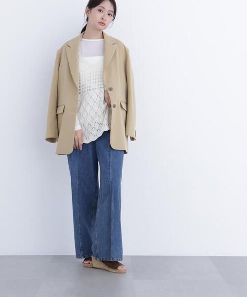 N.（N. Natural Beauty Basic）（エヌエヌナチュラルビューティーベーシック）の「【N.】カギアミニットキャミソール（キャミソール・レディース・レッド/ブラウン/オフホワイト・ﾌﾘ-）」の11枚目の写真