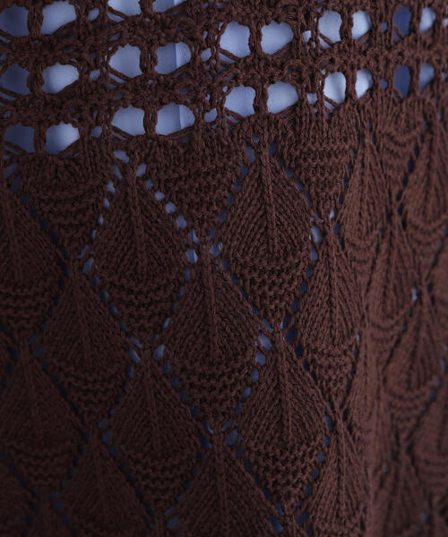 N.(N. Natural Beauty Basic)(エヌエヌナチュラルビューティーベーシック)の「カギアミニットキャミソール(キャミソール・レディース・レッド/ブラウン/オフホワイト・フリ-)」の12枚目の写真