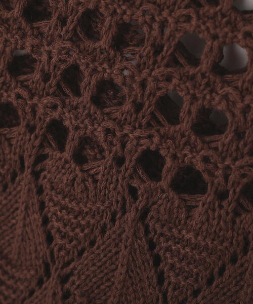 N.(N. Natural Beauty Basic)(エヌエヌナチュラルビューティーベーシック)の「カギアミニットキャミソール(キャミソール・レディース・レッド/ブラウン/オフホワイト・フリ-)」の13枚目の写真