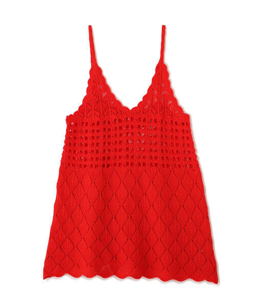 N.(N. Natural Beauty Basic)(エヌエヌナチュラルビューティーベーシック)の「カギアミニットキャミソール(キャミソール・レディース・レッド/ブラウン/オフホワイト・フリ-)」の14枚目の写真