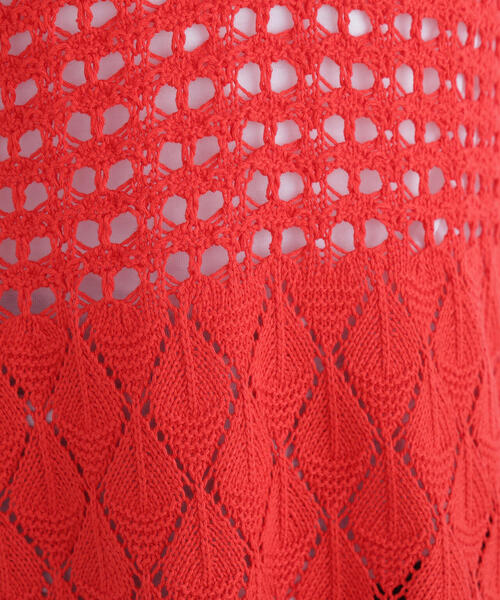 N.（N. Natural Beauty Basic）（エヌエヌナチュラルビューティーベーシック）の「【N.】カギアミニットキャミソール（キャミソール・レディース・レッド/ブラウン/オフホワイト・ﾌﾘ-）」の18枚目の写真