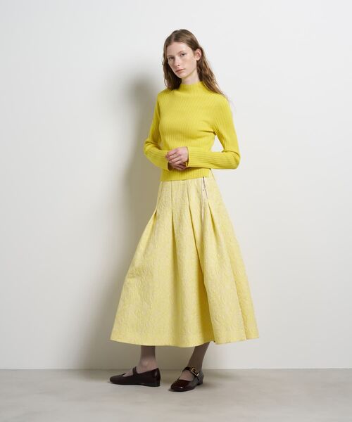 LANVIN en Bleu(ランバンオンブルー)の「ランダムリブハイネックニット(ニット/セーター・レディース・グリーン/イエロー/ブラック/オフホワイト・38)」の13枚目の写真