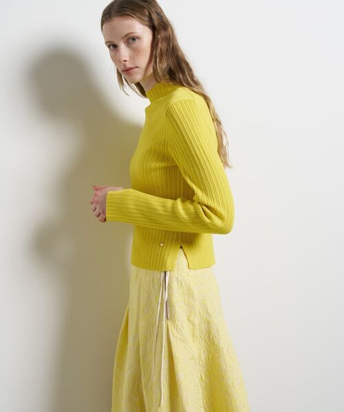 LANVIN en Bleu(ランバンオンブルー)の「ランダムリブハイネックニット(ニット/セーター・レディース・グリーン/イエロー/ブラック/オフホワイト・38)」の17枚目の写真