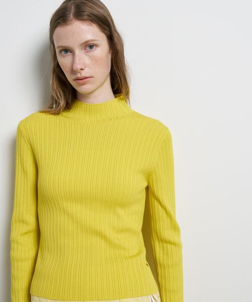 LANVIN en Bleu(ランバンオンブルー)の「ランダムリブハイネックニット(ニット/セーター・レディース・グリーン/イエロー/ブラック/オフホワイト・38)」の19枚目の写真