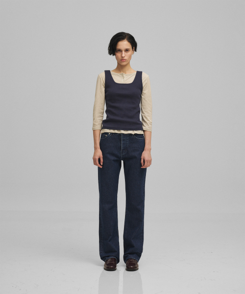 ANOTHER OFFICE WOMEN(アナザー オフィス ウーマン)の「w. Scoop Neck Tank (Navy)(Tシャツ/カットソー・レディース・その他・FREE)」の4枚目の写真