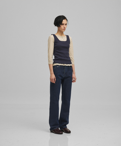 ANOTHER OFFICE WOMEN(アナザー オフィス ウーマン)の「w. Scoop Neck Tank (Navy)(Tシャツ/カットソー・レディース・その他・FREE)」の5枚目の写真