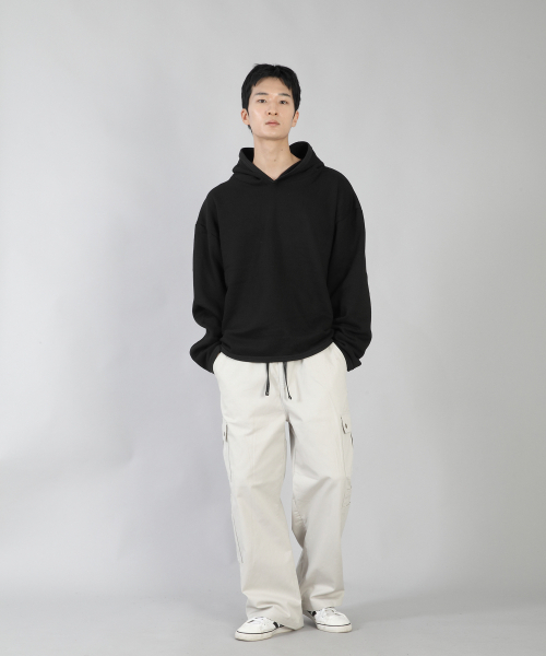 SAINTCREW(セントクルー)の「ミニマルオーバーサイズフードパーカー MOH-867 ブラック(パーカー・メンズ・その他・MEDIUM/LARGE/X-LARGE)」の5枚目の写真