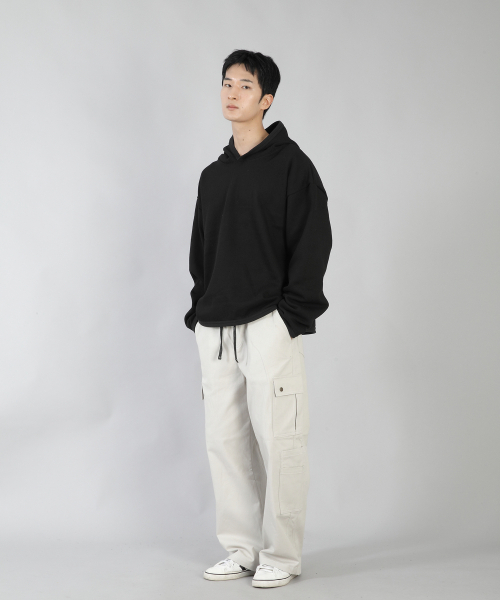 SAINTCREW(セントクルー)の「ミニマルオーバーサイズフードパーカー MOH-867 ブラック(パーカー・メンズ・その他・MEDIUM/LARGE/X-LARGE)」の6枚目の写真